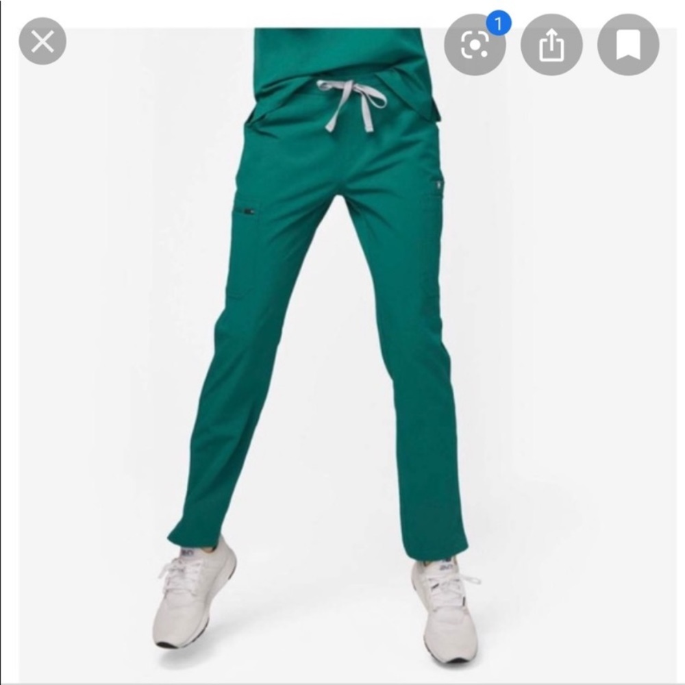 Figs Hunter Green Yola Skinny Leg Pants